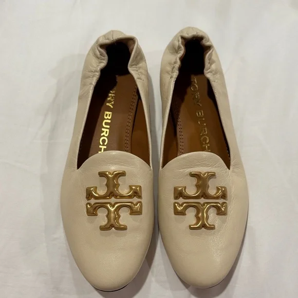 Tory Burch Cream Eleanor Round Toe Loafers, 5.5 women’s - Picture 7 of 13